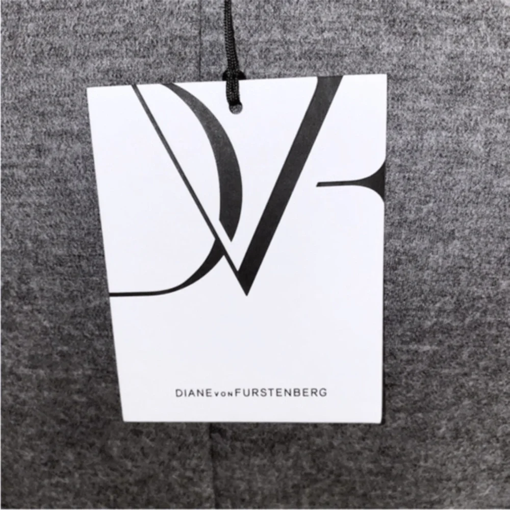 NEW Diane Von Furstenberg Wool Blend Aurora Dress Heather Grey 14 - Picture 8 of 13